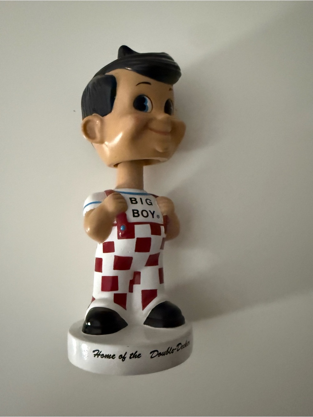 Red & White Check Porcelain Figurine